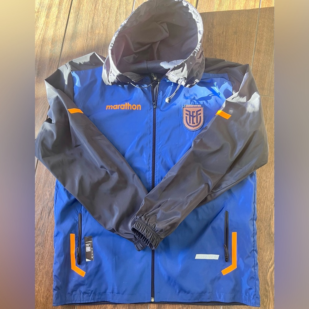 MARATHON ECUADOR NATIONAL FOOTBALL SOCCER NATIONAL TEAM BLUE JACKET XL